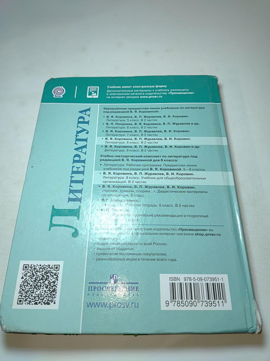 Литература 8 класс, Часть 2