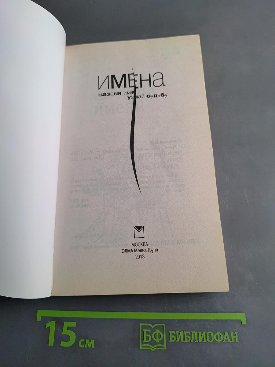 Имена. Назови имя – узнай судьбу!