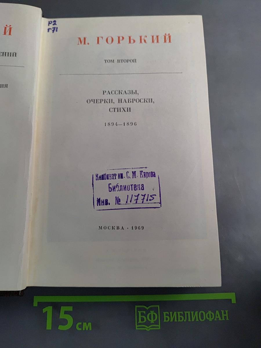 М. Горький. Том второй. Рассказы, очерки, наброски, стихи 1894-1896
