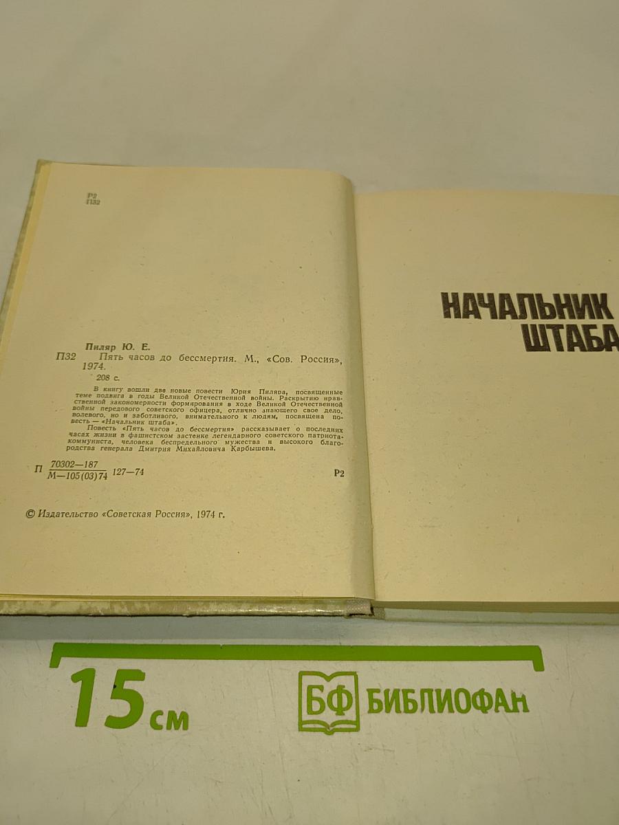 Пять часов до бессмертия