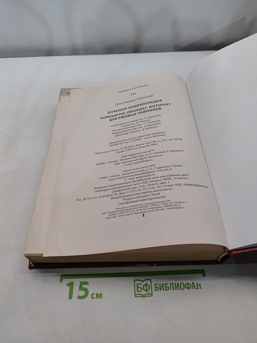 Большая энциклопедия: компьютер, планшет, Интернет для ржавых чайников