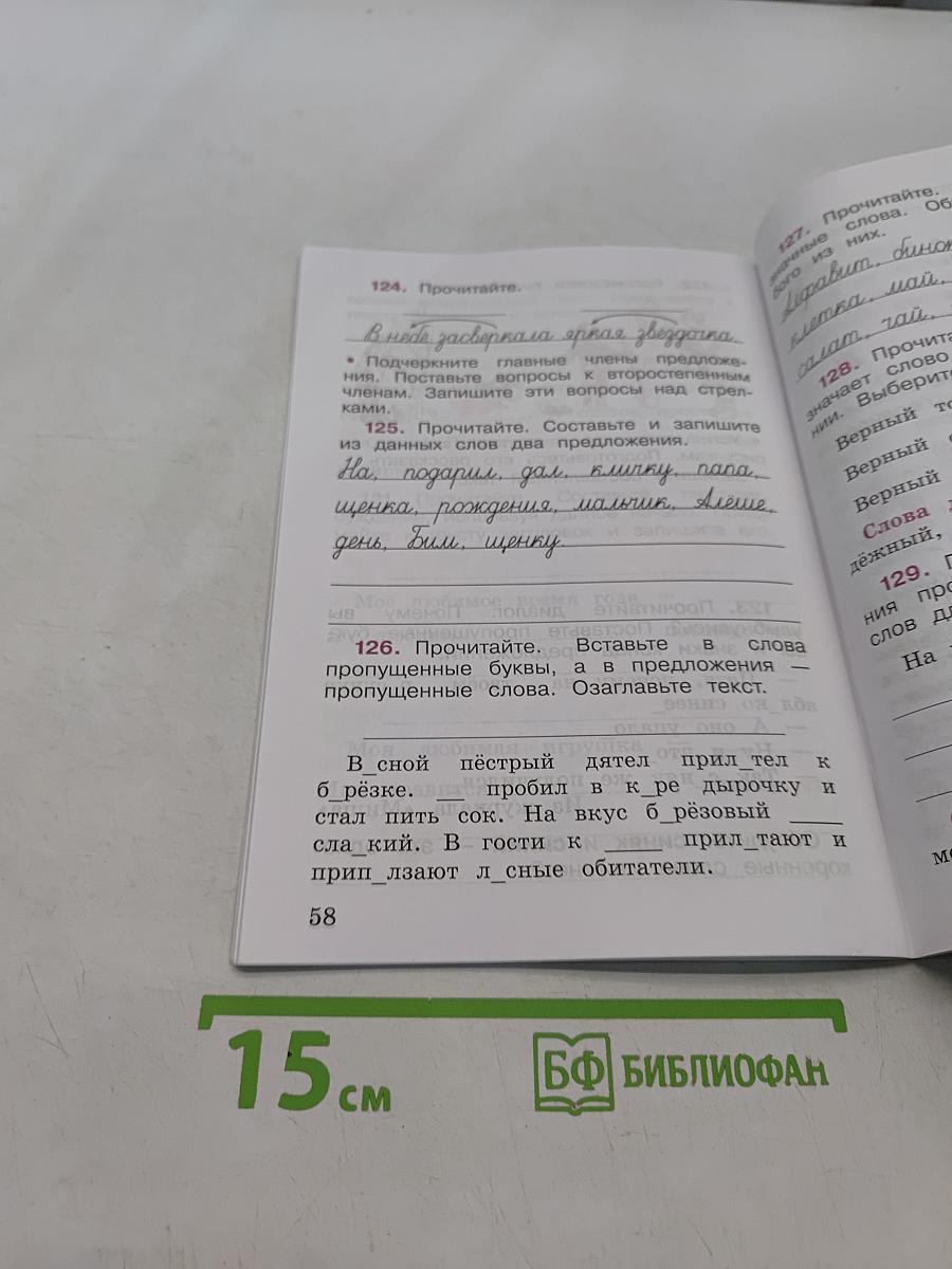 Русский язык. Рабочая тетрадь. Часть 2. 2 класс
