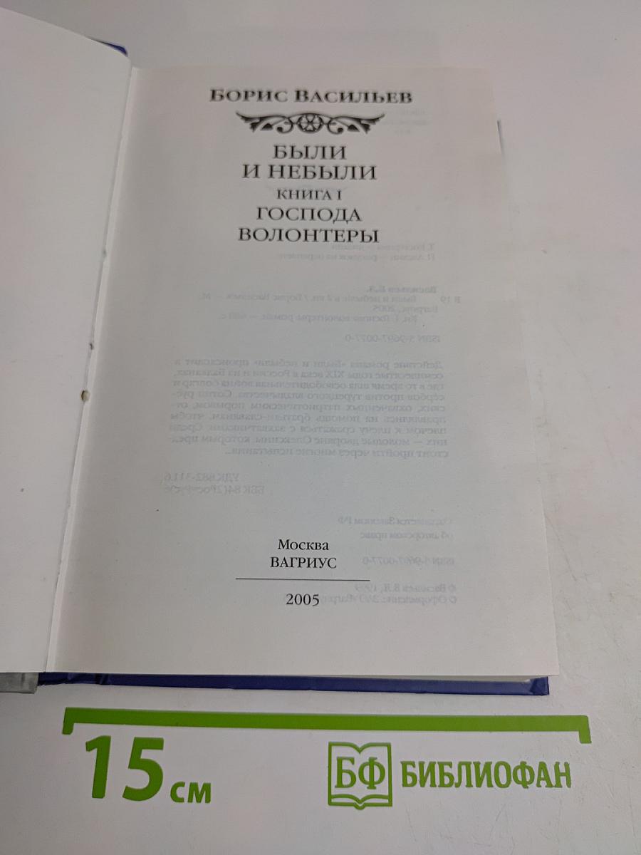 Были и небыли. Книга 1. Господа волонтеры