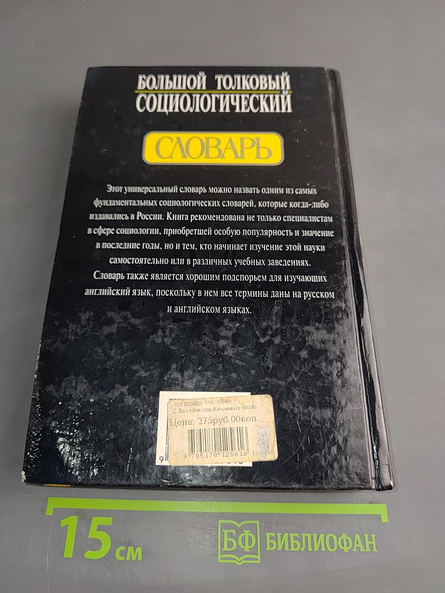 Большой толковый социологический словарь. Том 1 (А-О)