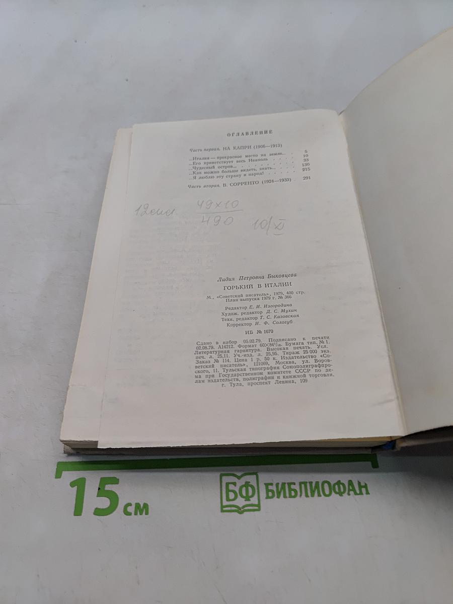 Горький в Италии