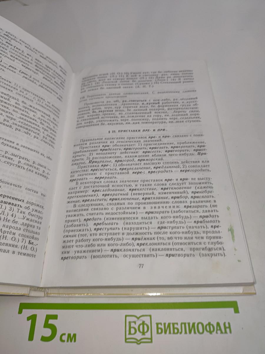 Пособие для занятий по русскому языку в старших классах