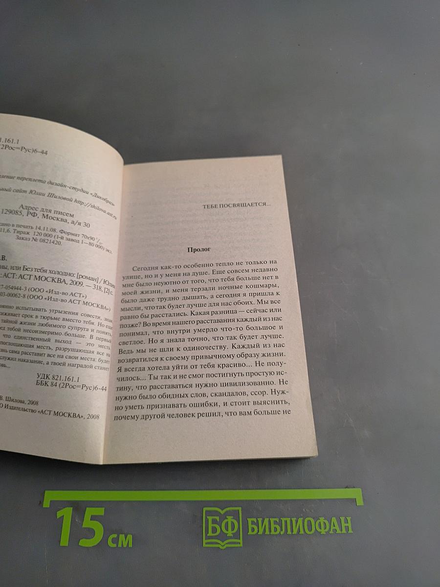 Чувство вины, или Без тебя холодно