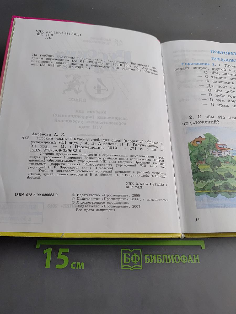 Русский язык. Учебник для 4 класса специальных (коррекционных) образовательных учреждений VIII вида