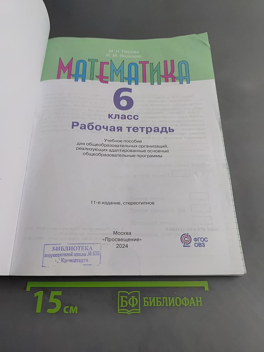Математика. Рабочая тетрадь. 6 класс