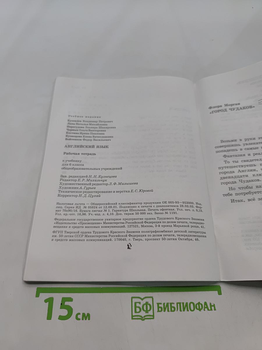 Английский язык. Рабочая тетрадь к учебнику для 6 класса общеобразовательных учреждений. Activity Book
