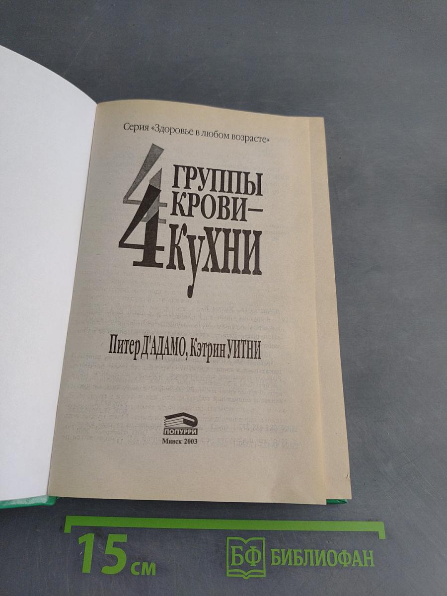 4 группы крови – 4 кухни