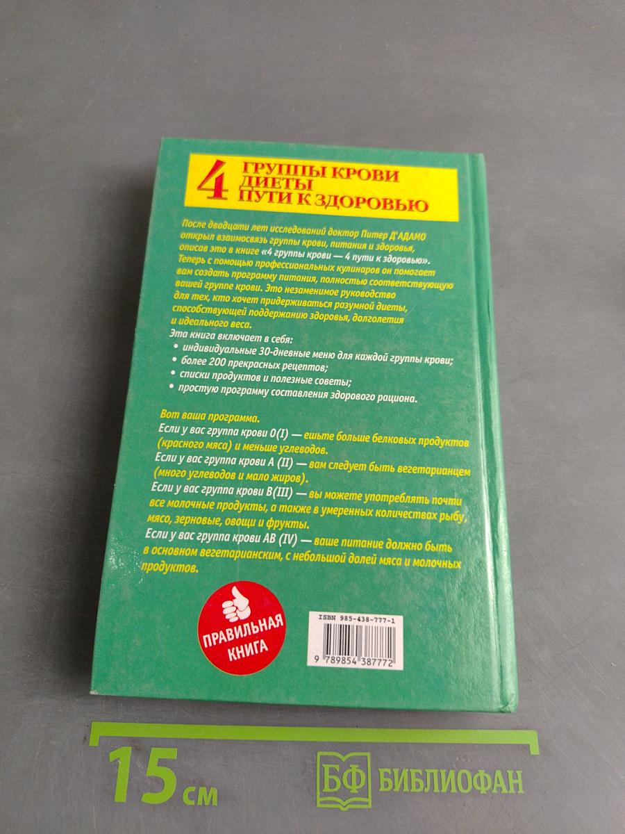4 группы крови – 4 кухни