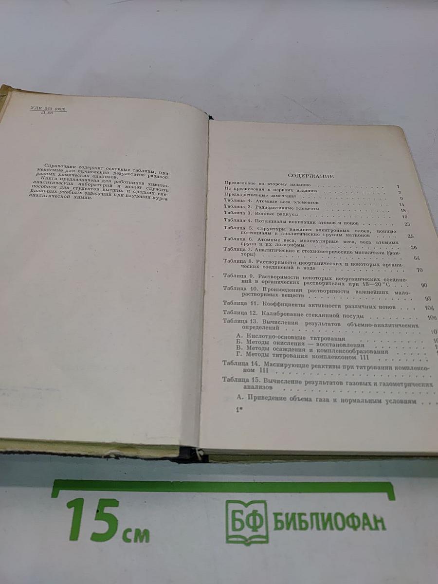 Справочник по аналитической химии