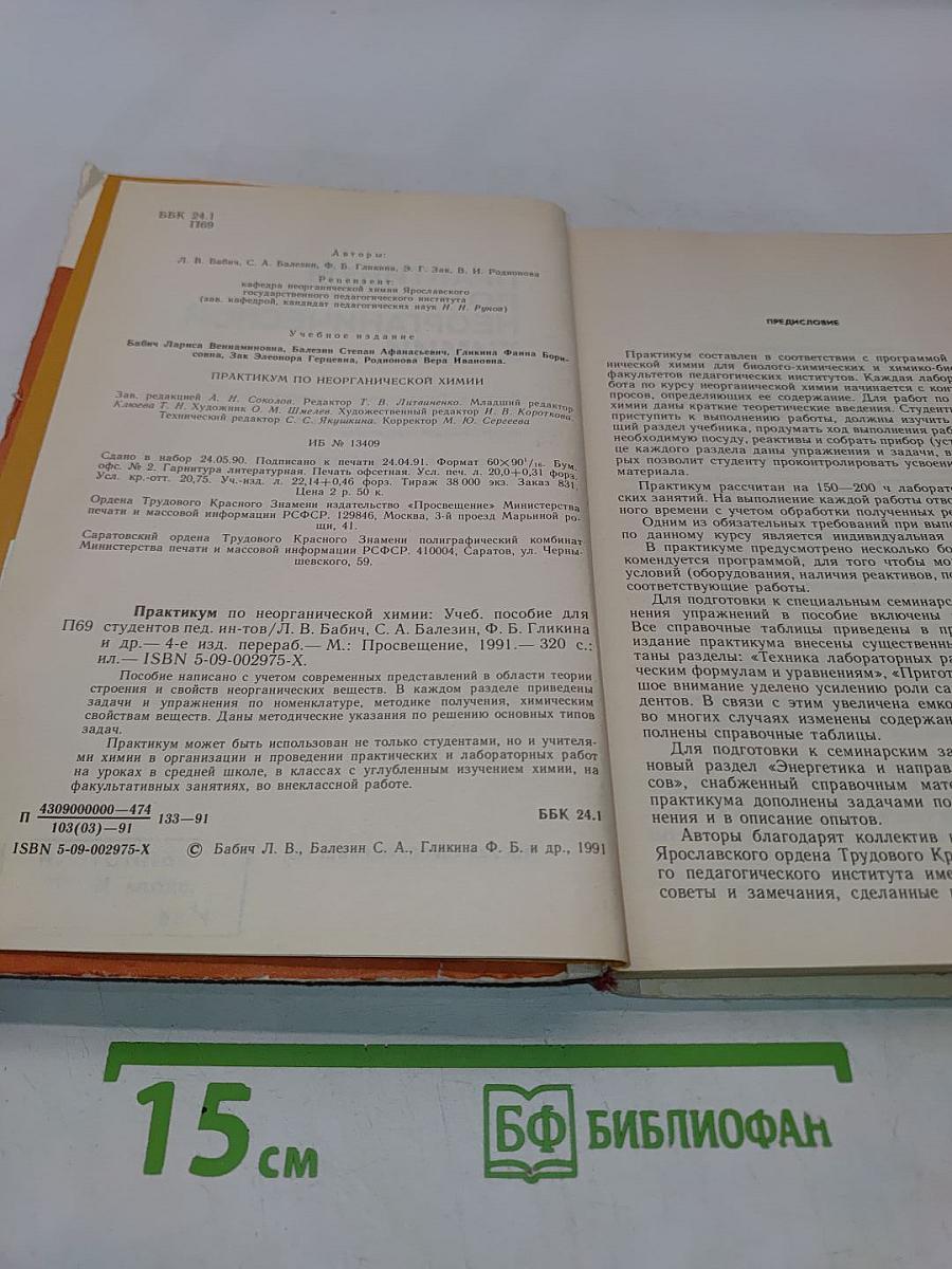 Практикум по неорганической химии