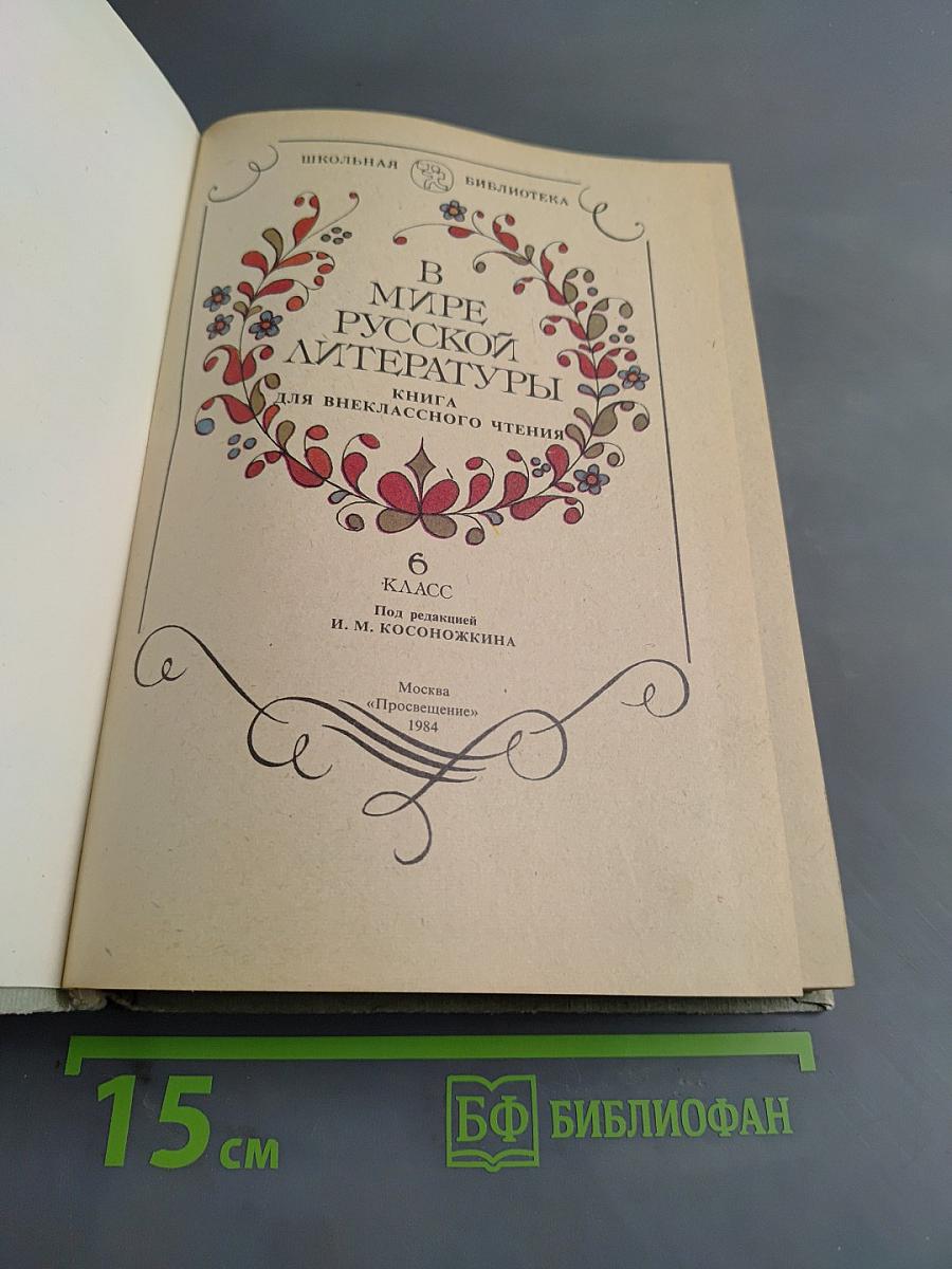 В мире русской литературы. Книга для внеклассного чтения. 6 класс