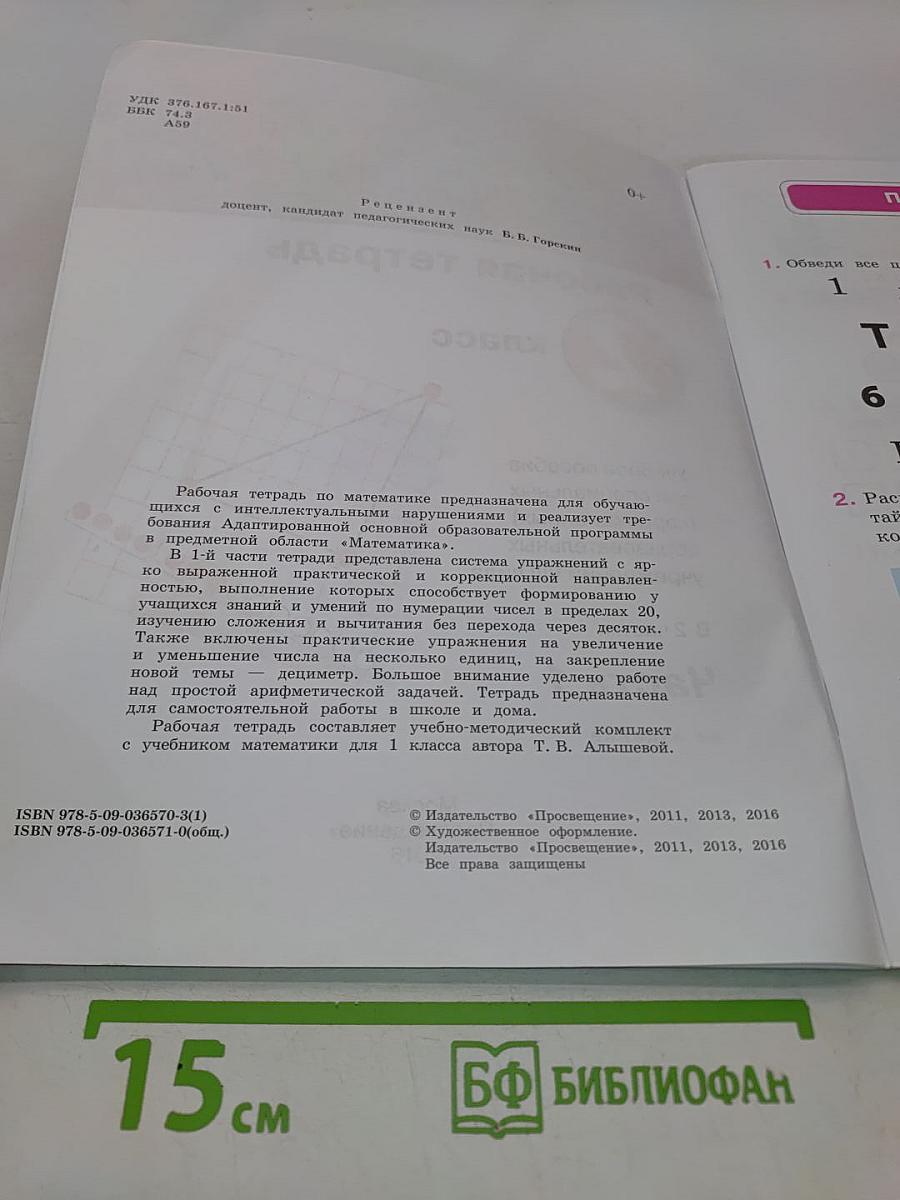 Математика. Рабочая тетрадь. 2 класс. Часть 1
