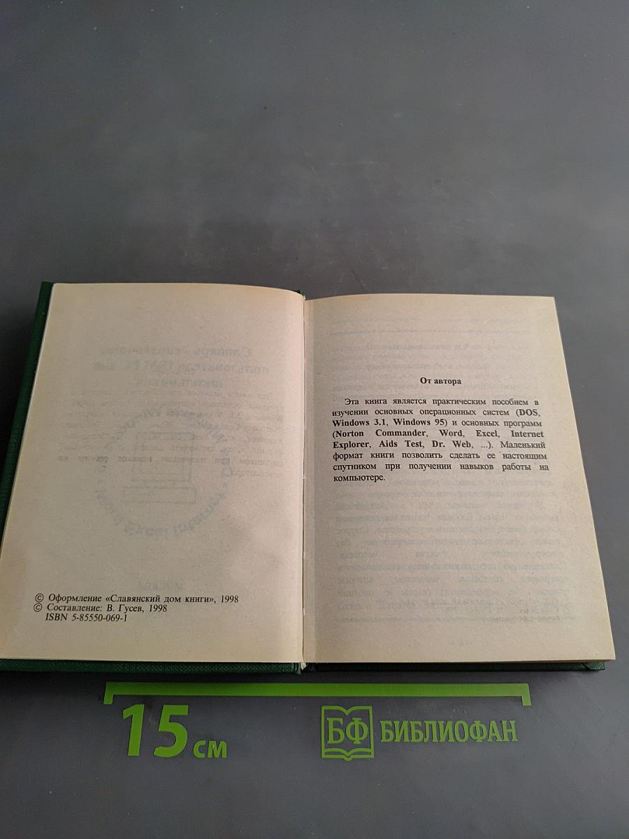 Словарь-справочник пользователя IBM PC для школьников