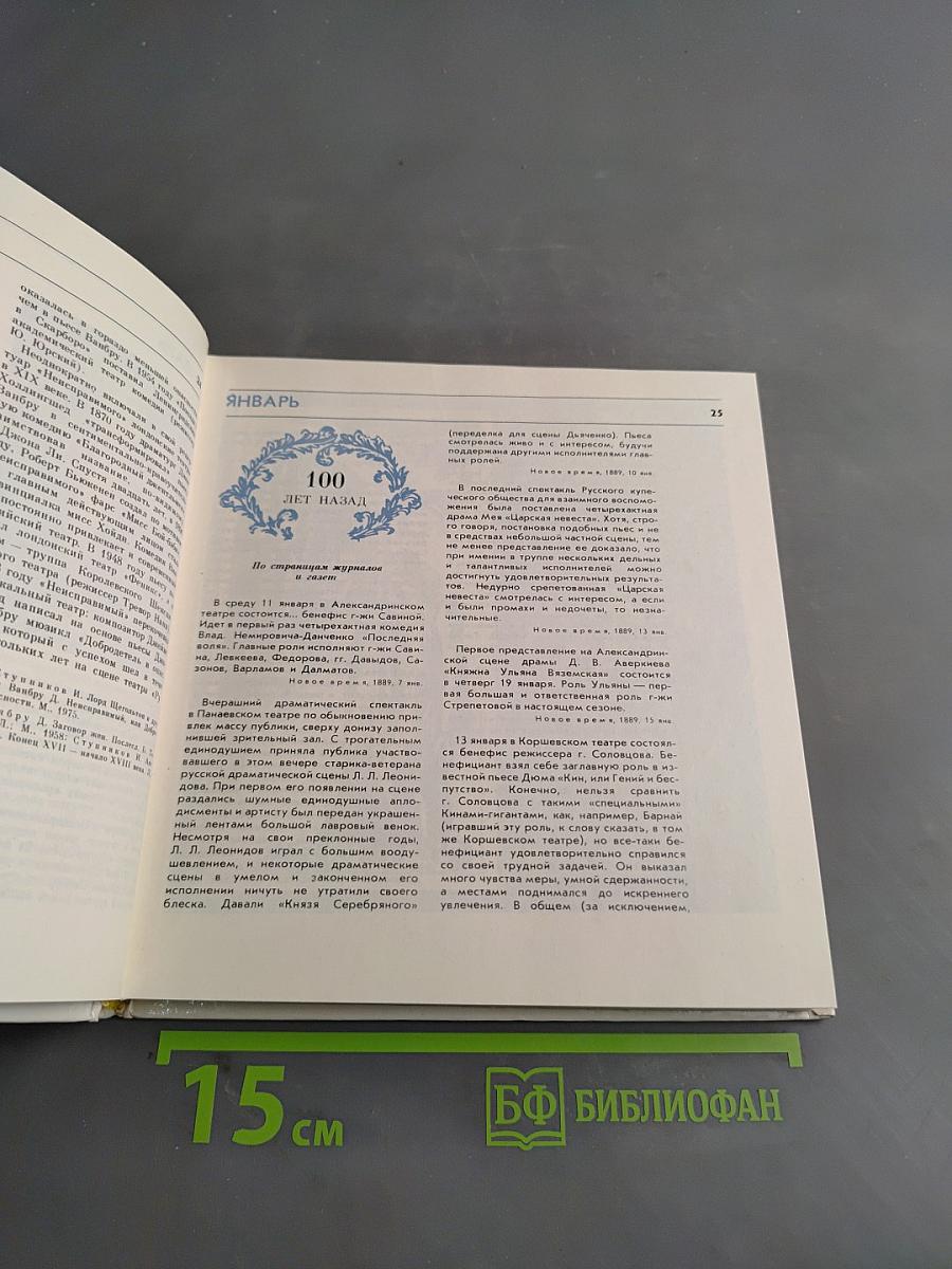 Театральный календарь 1989