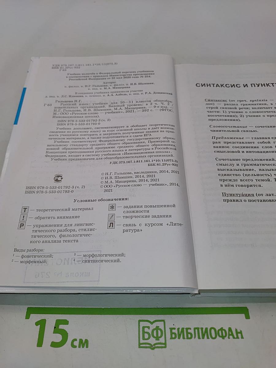 Русский язык 10-11 классы. Часть 2