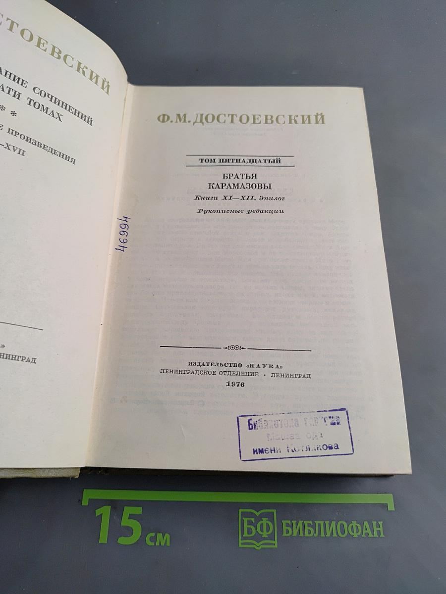 Братья Карамазовы. Том пятнадцатый. Книги XI-XII, эпилог
