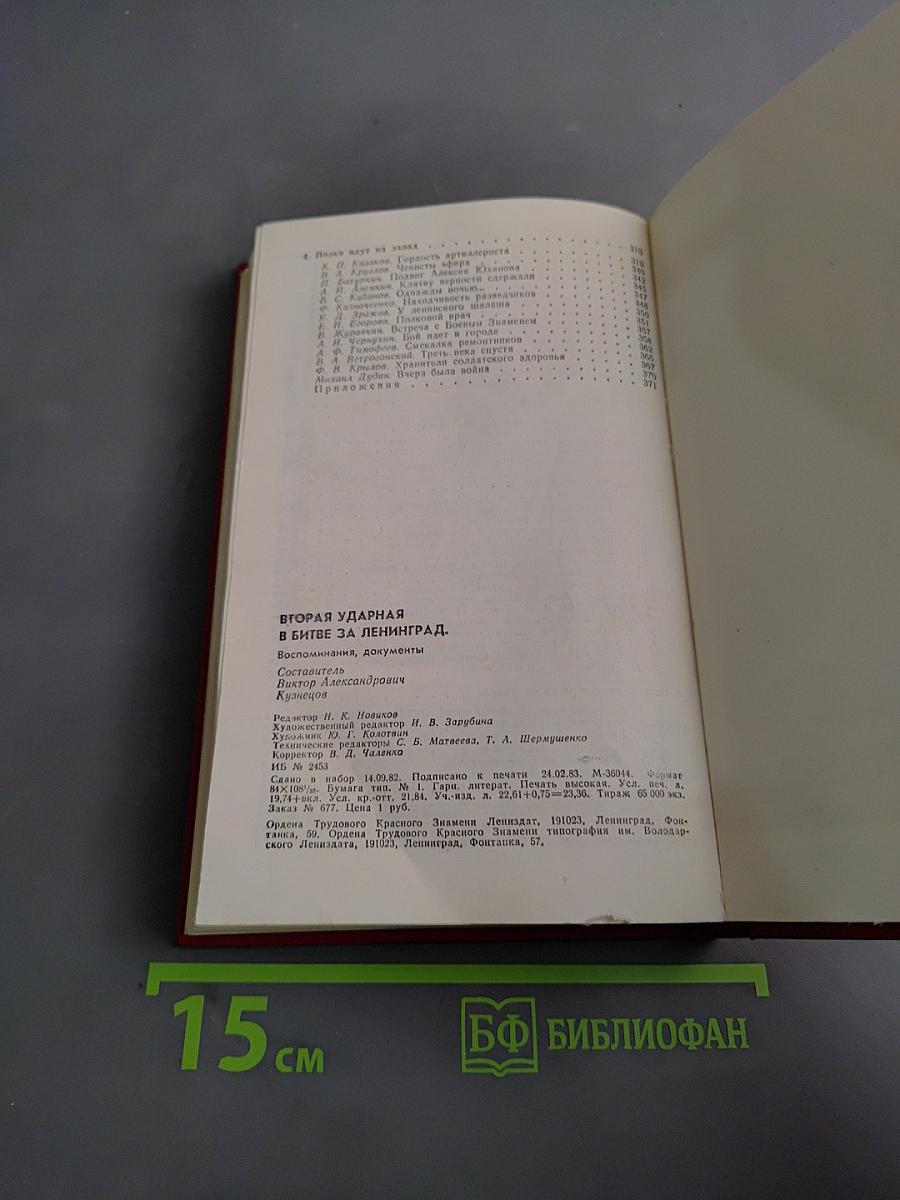 Вторая ударная в битве за Ленинград