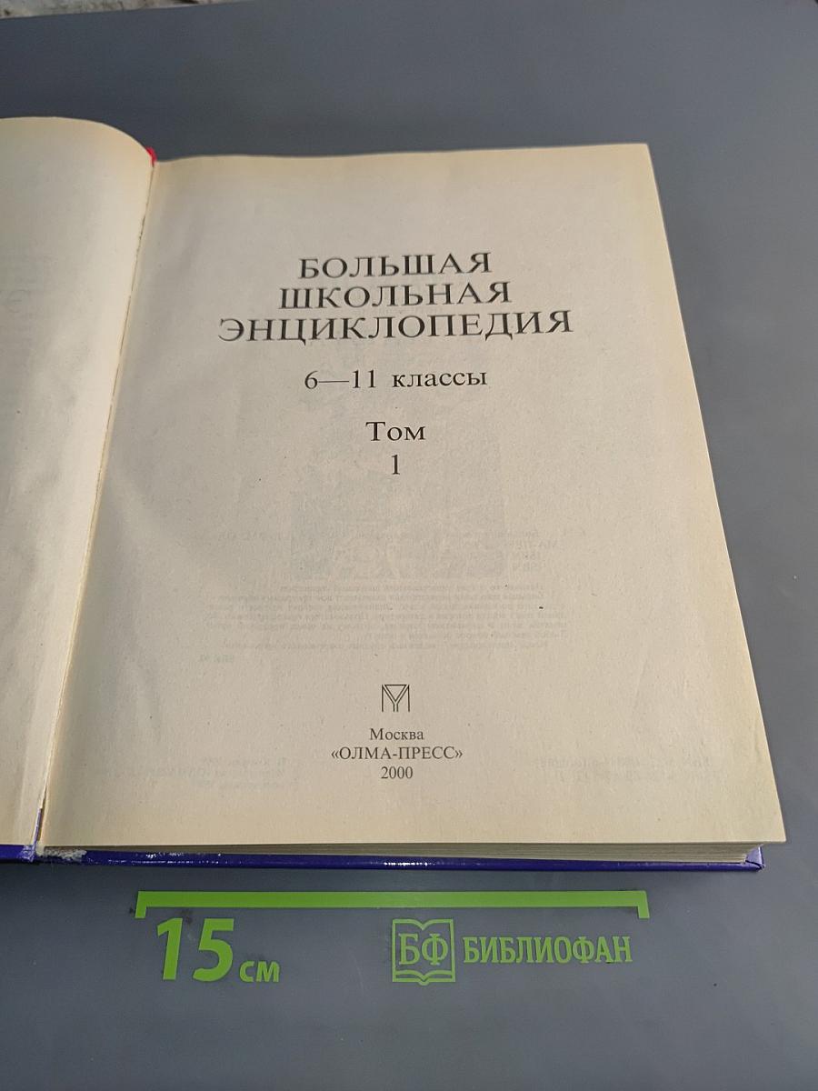Большая школьная энциклопедия. Том 1
