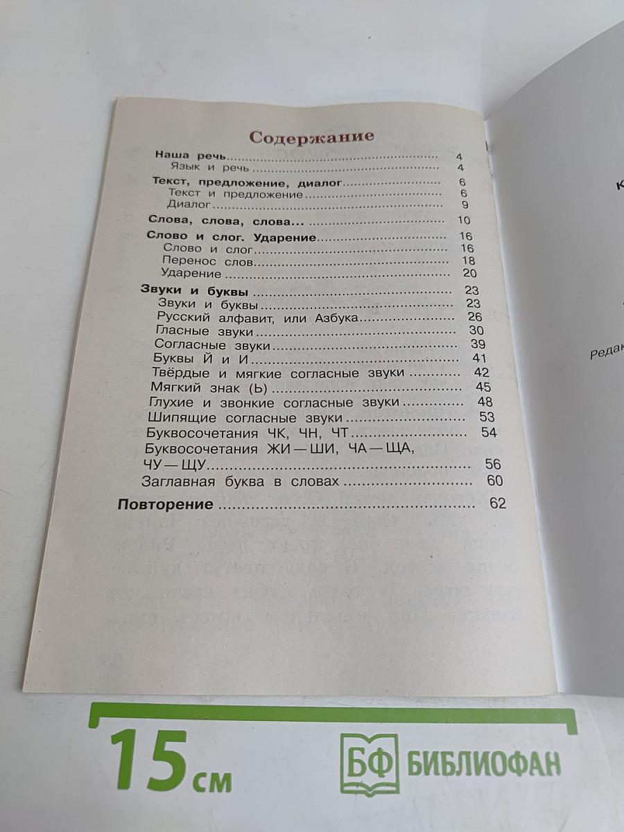 Русский язык. Рабочая тетрадь. 1 класс