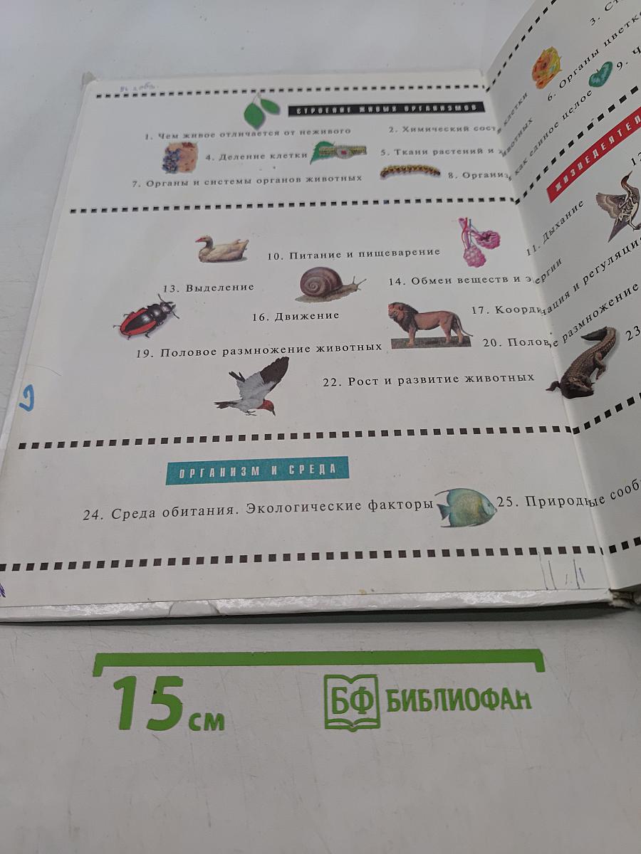 Биология. Живой организм. 6 класс