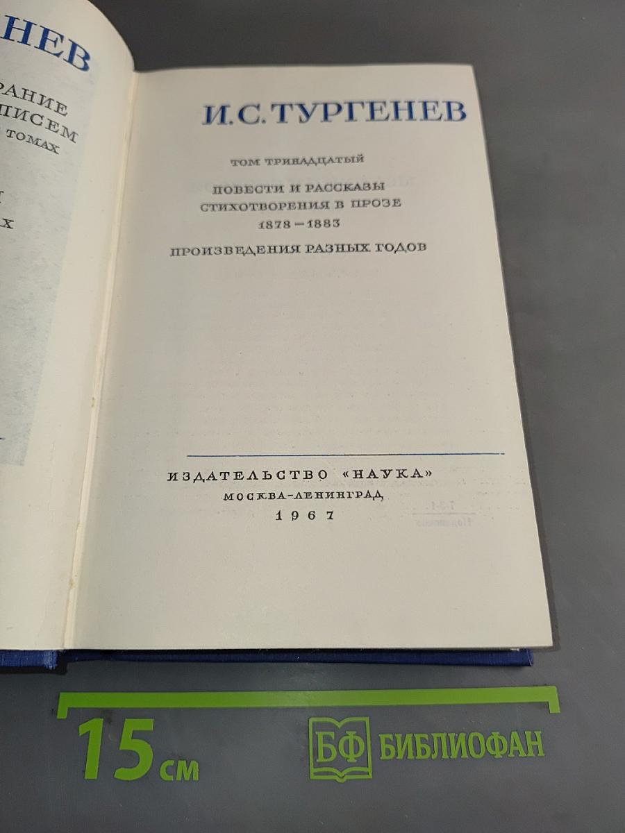 Полное собрание сочинений и писем. Том тринадцатый. Повести и рассказы. Стихотворения в прозе. Произведения разных годов 1878-1883