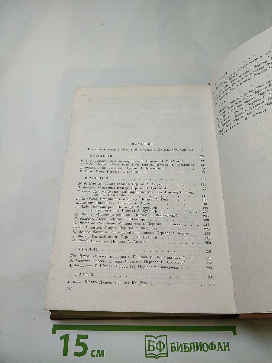 Искусство и художник в зарубежной новелле XIX века