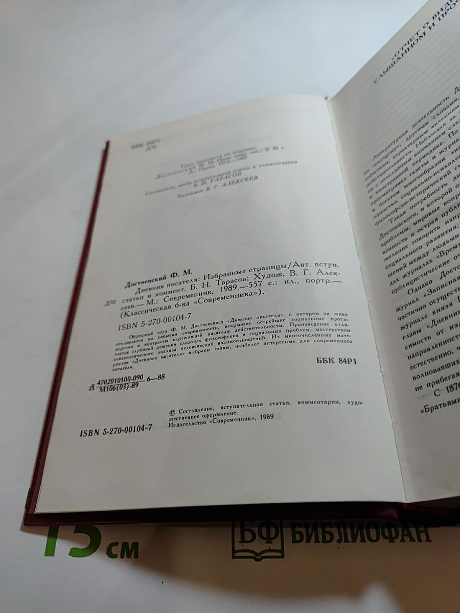 Дневник писателя: Избранные страницы