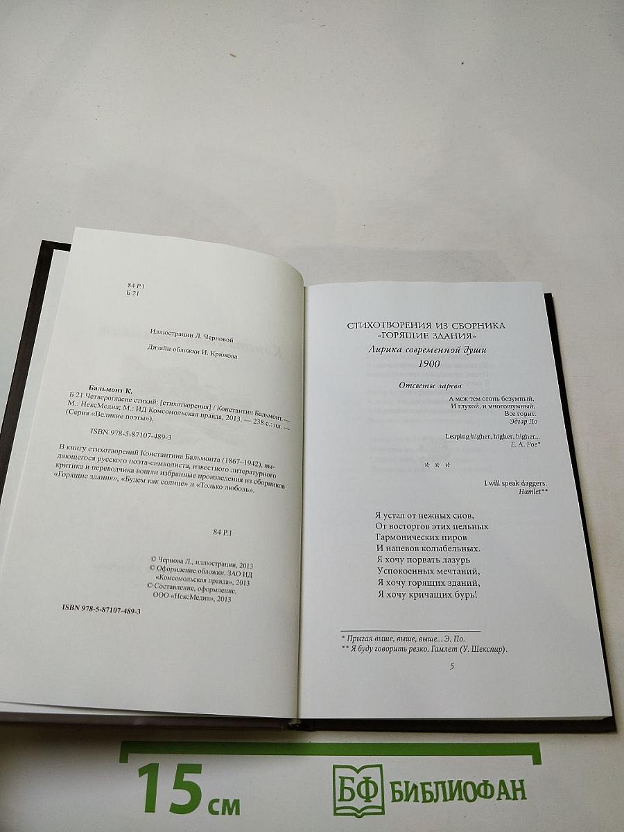 Константин Бальмонт. Четверогласие стихий