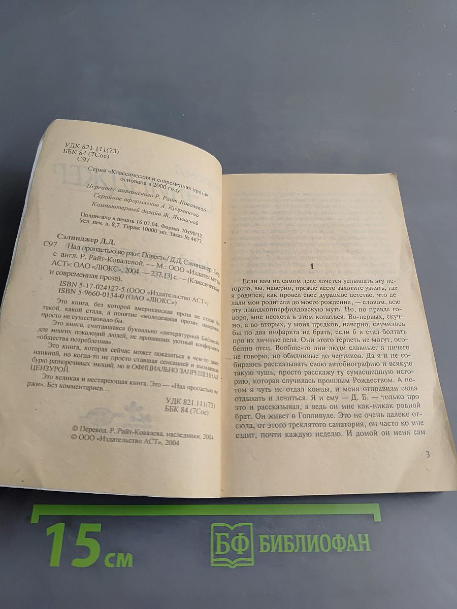 Над пропастью во ржи