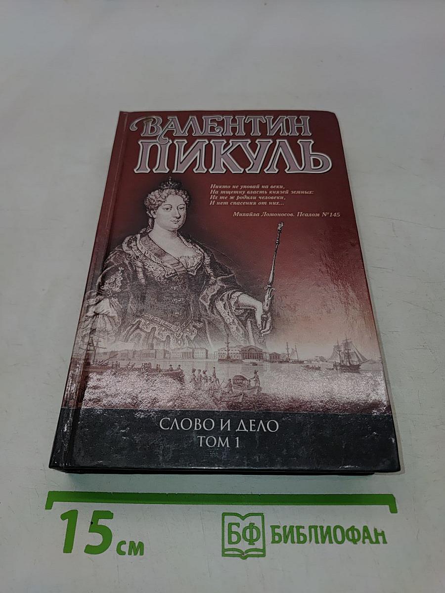 Слово и дело. Том 1