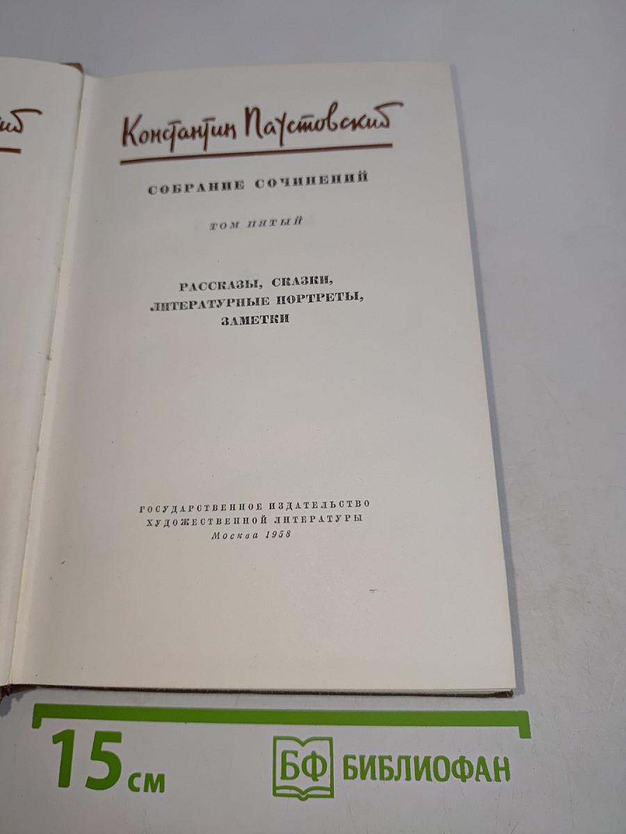 Собрание сочинений. Том пятый. Рассказы, сказки, литературные портреты, заметки
