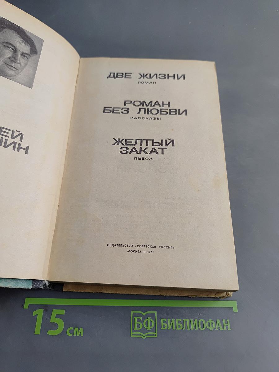 Две жизни. Роман без любви. Желтый закат