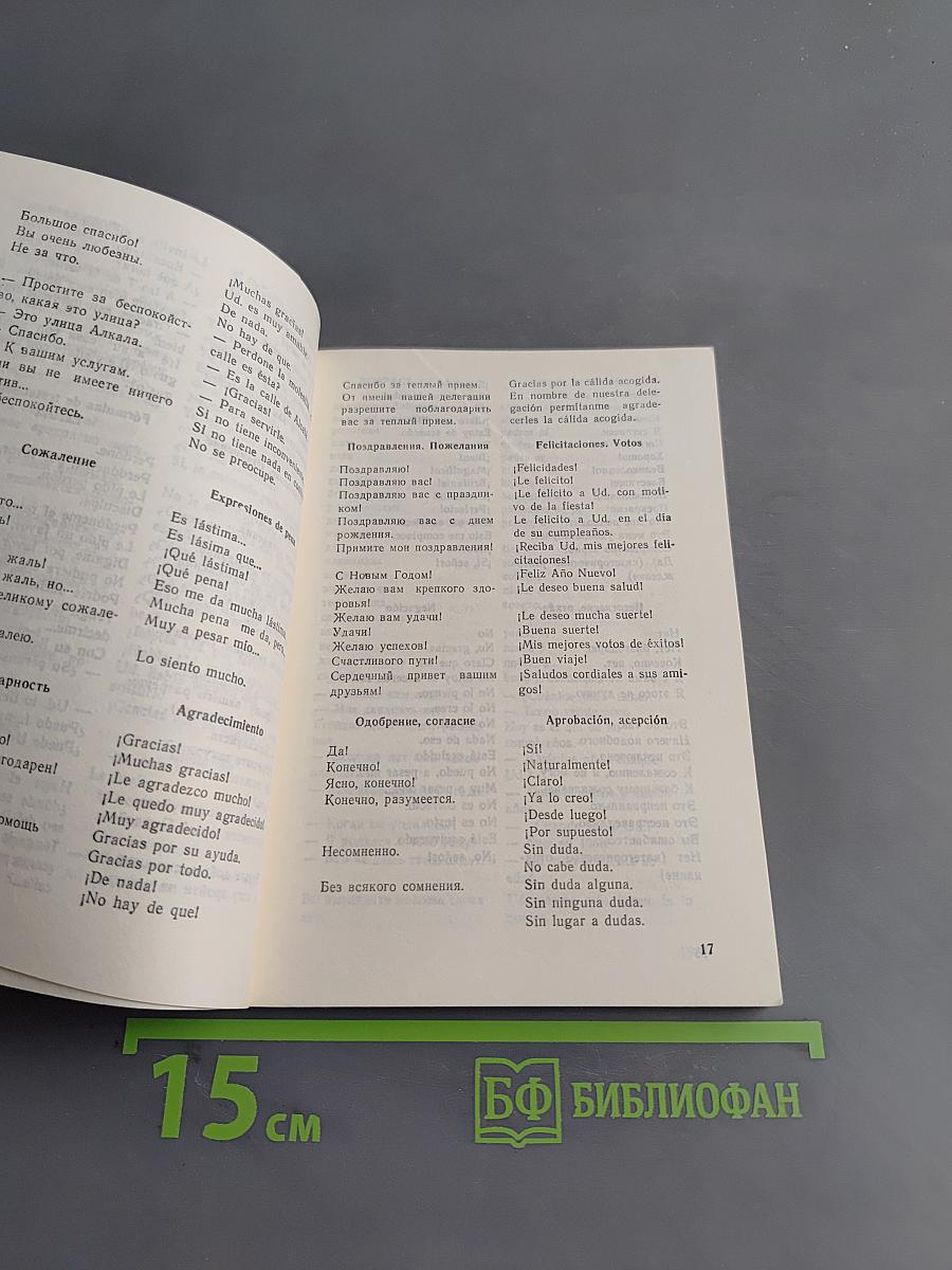 Русско-испанский разговорник для туристов, деловых людей и спортсменов