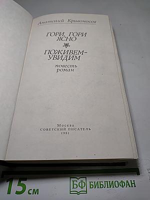 Гори, гори ясно. Поживем-увидим