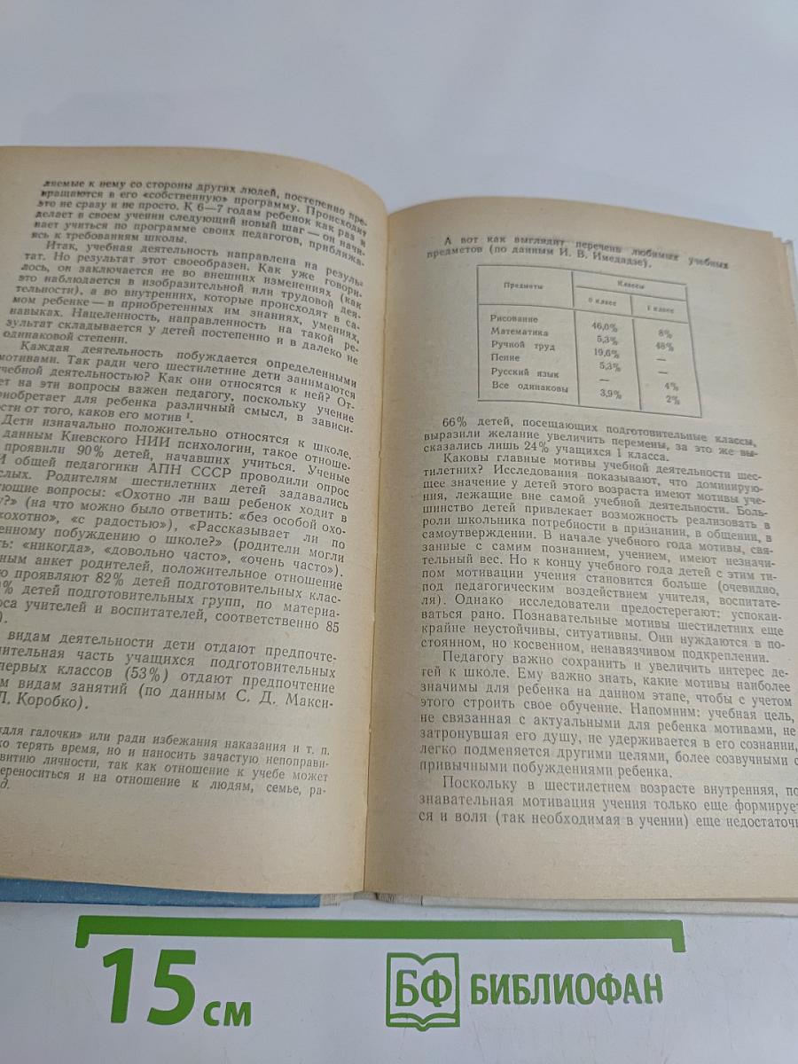 Учителю о психологии детей шестилетнего возраста