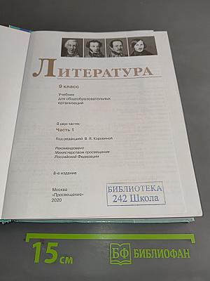 Литература. 9 класс. Часть 1. Учебник для общеобразовательных организаций