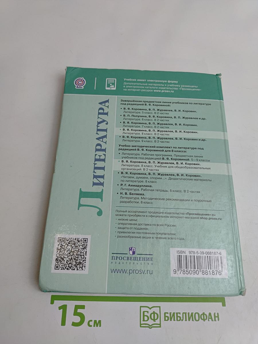 Литература. 8 класс. Часть 1