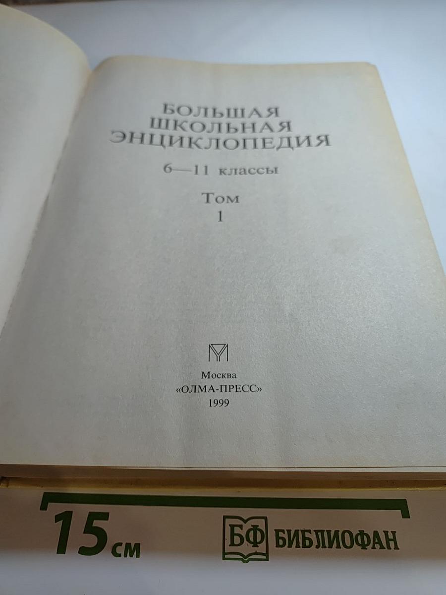 Большая школьная энциклопедия. 6-11 классы. Том 1
