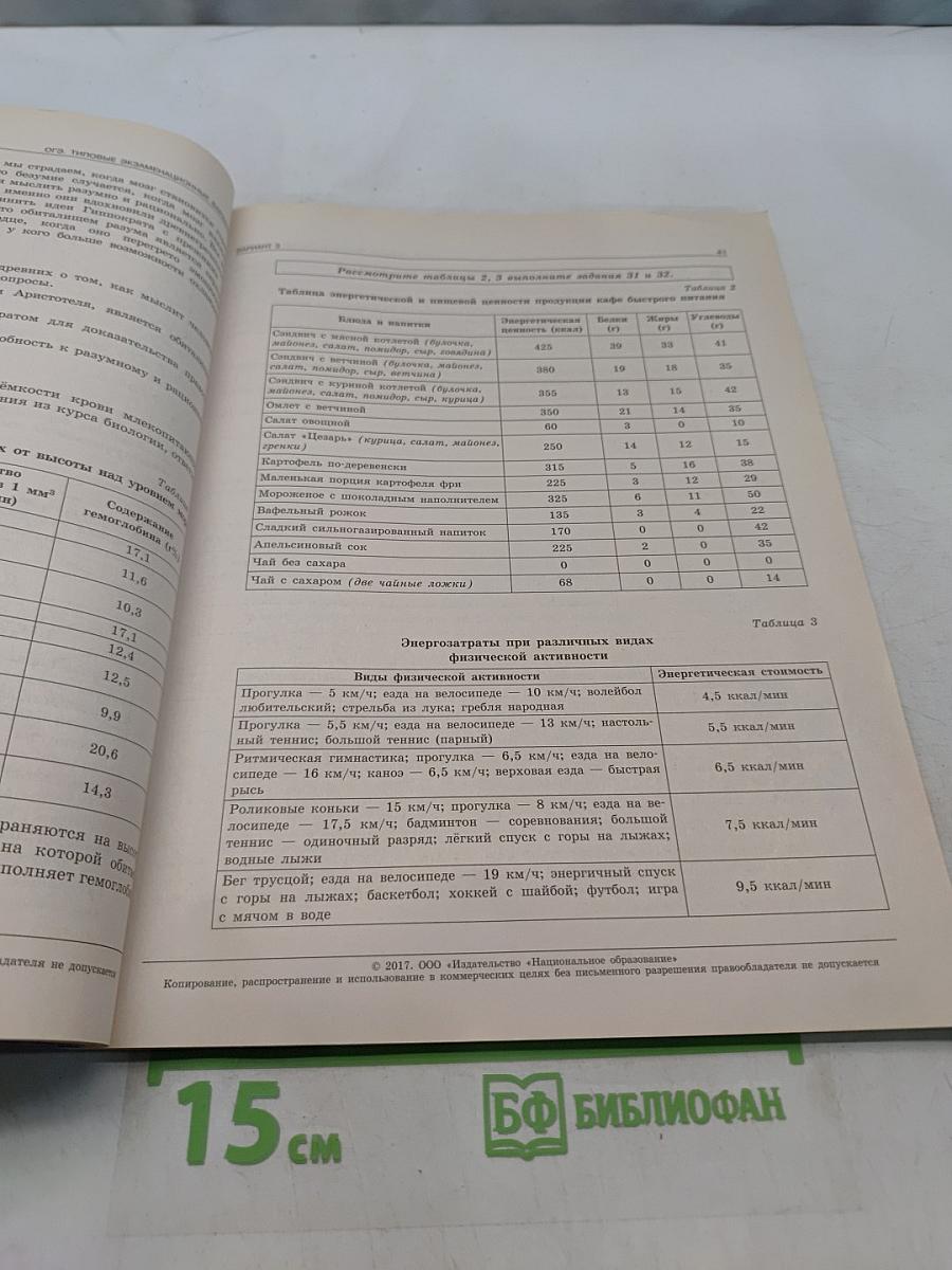 ОГЭ. Биология. Типовые экзаменационные варианты