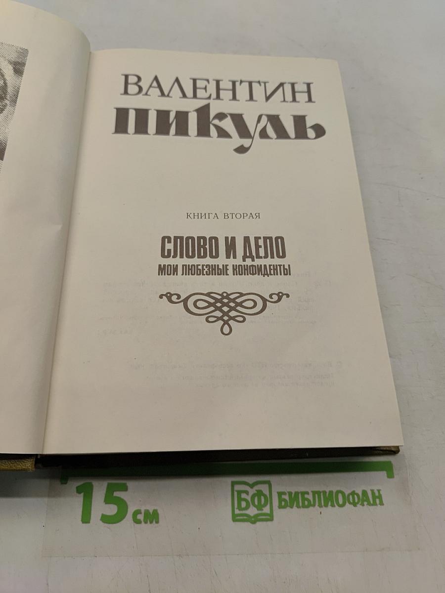 Слово и дело. Книга вторая. Мои любезные конфиденты