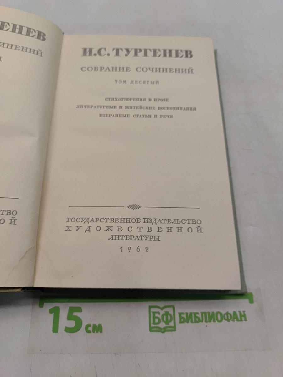 Собрание сочинений. Том десятый. Стихотворения в прозе. Литературные воспоминания и статьи