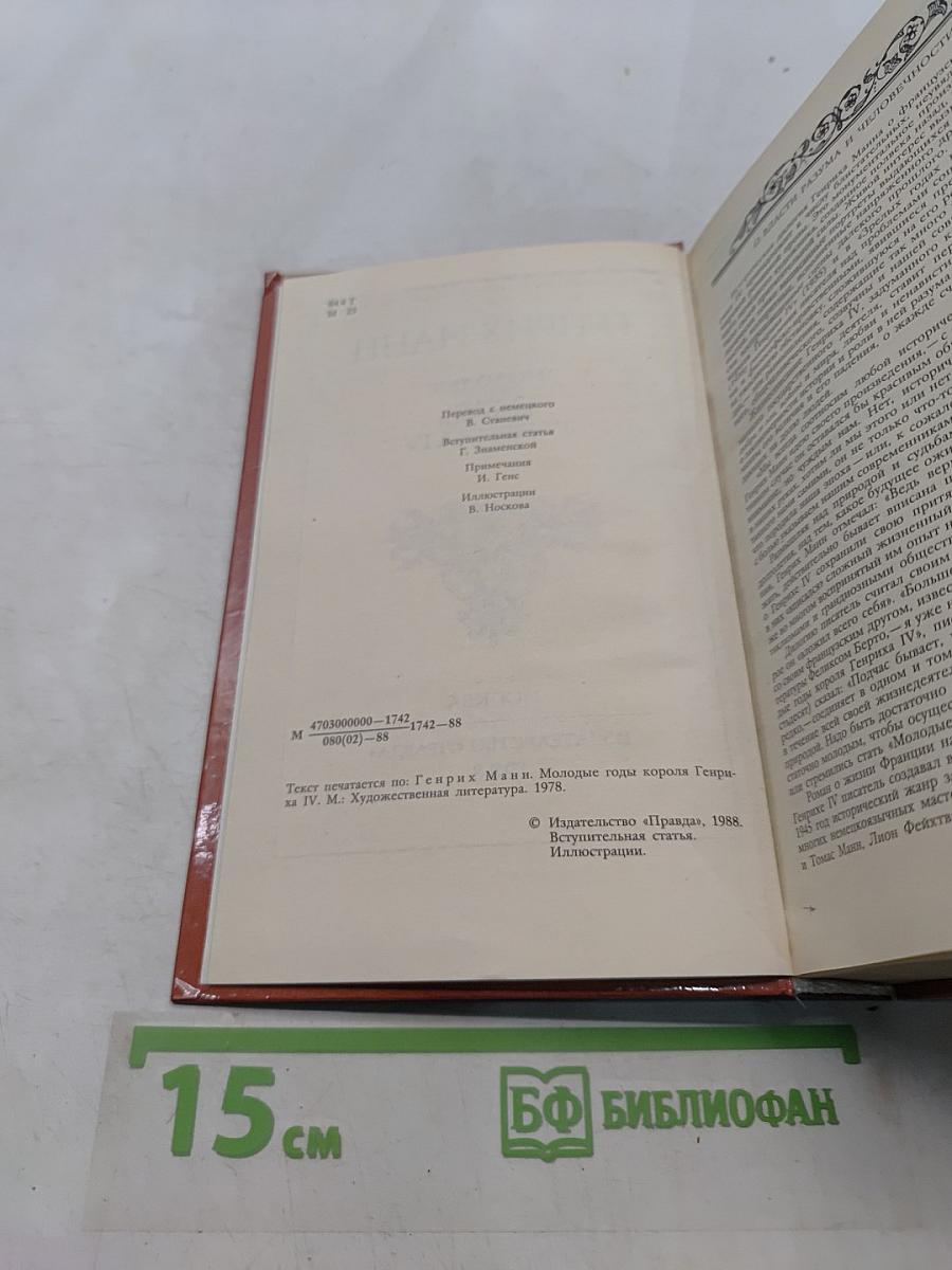 Молодые годы короля Генриха IV