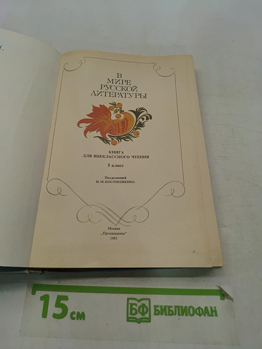 В мире русской литературы. Книга для внеклассного чтения. 5 класс