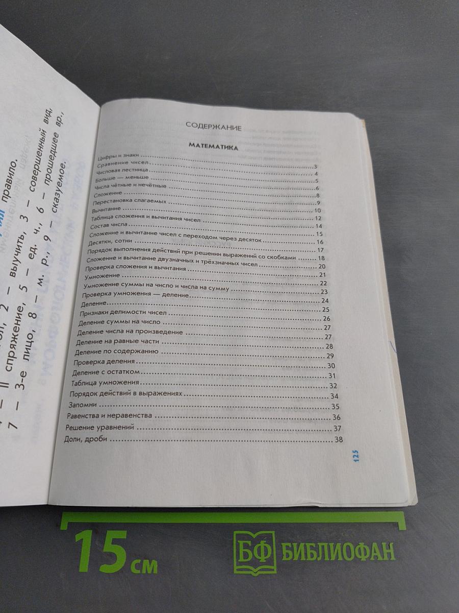 Дружок. Правила по русскому языку и математике для начальных классов