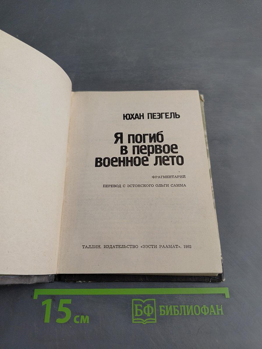 Я погиб в первое военное лето