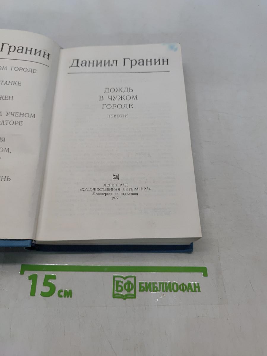 Дождь в чужом городе